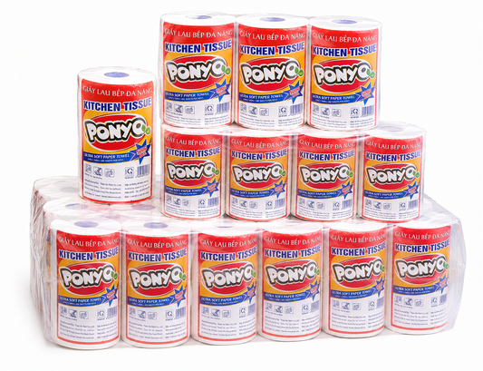 Paper Kitchen Towel Ponyo 0.5 kg Jumbo 300 Sheets 2-ply
