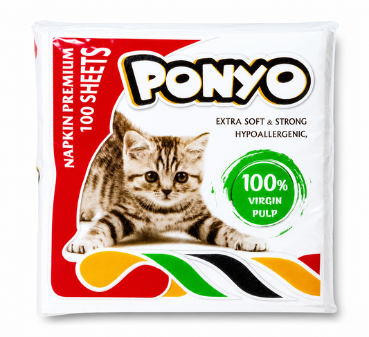 Ponyo Premium Napkin 100 sheets Hypoallergenic