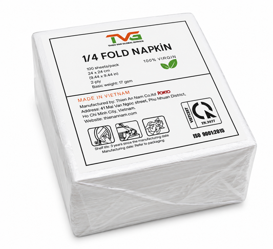 1/4 Fold Napkin 24x24 cm 100 sheets per pack