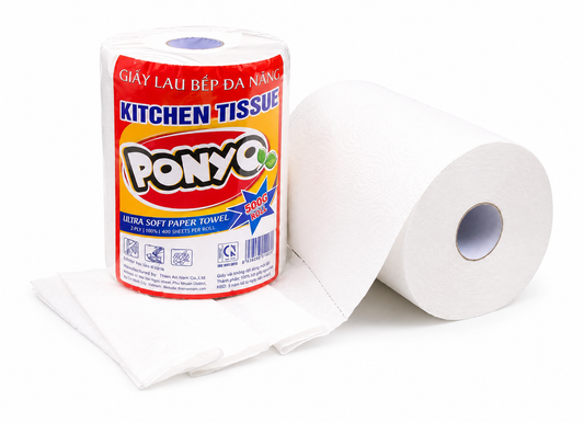 Paper Kitchen Towel Ponyo 0.5 kg Jumbo 300 Sheets 2-ply