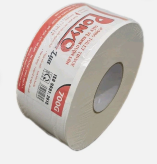 Ponyo Jumbo toilet rolls 0.7 kg 20 cm !! 2-ply white 17gsm